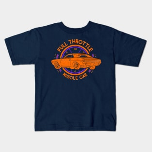 1968 Full Throttle Muscle Car Kids T-Shirt